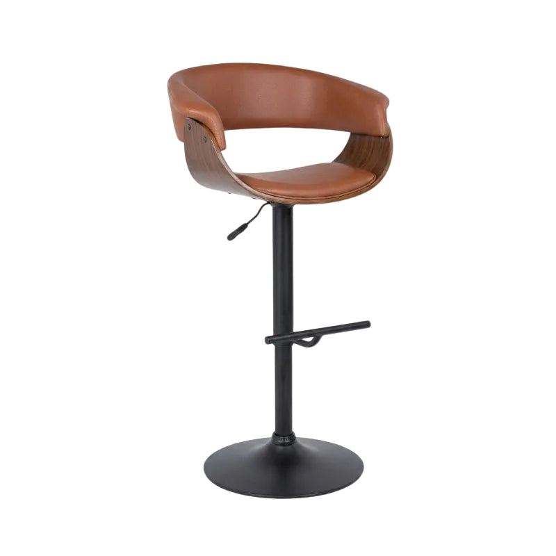 Polywood Bar Stool Lt.Brown JY-1953 With Black Metal.