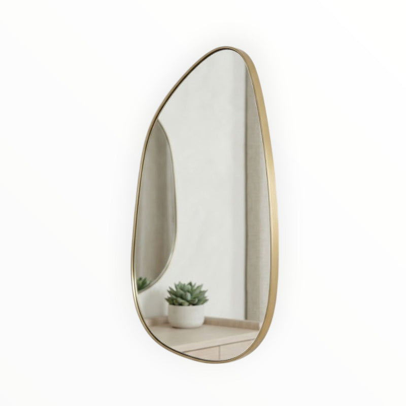 Diva Mirror Sml Textured Brass.
