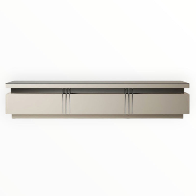 Contessa Tv Stand 92246-HCWT Gloss Grey Black Metal.