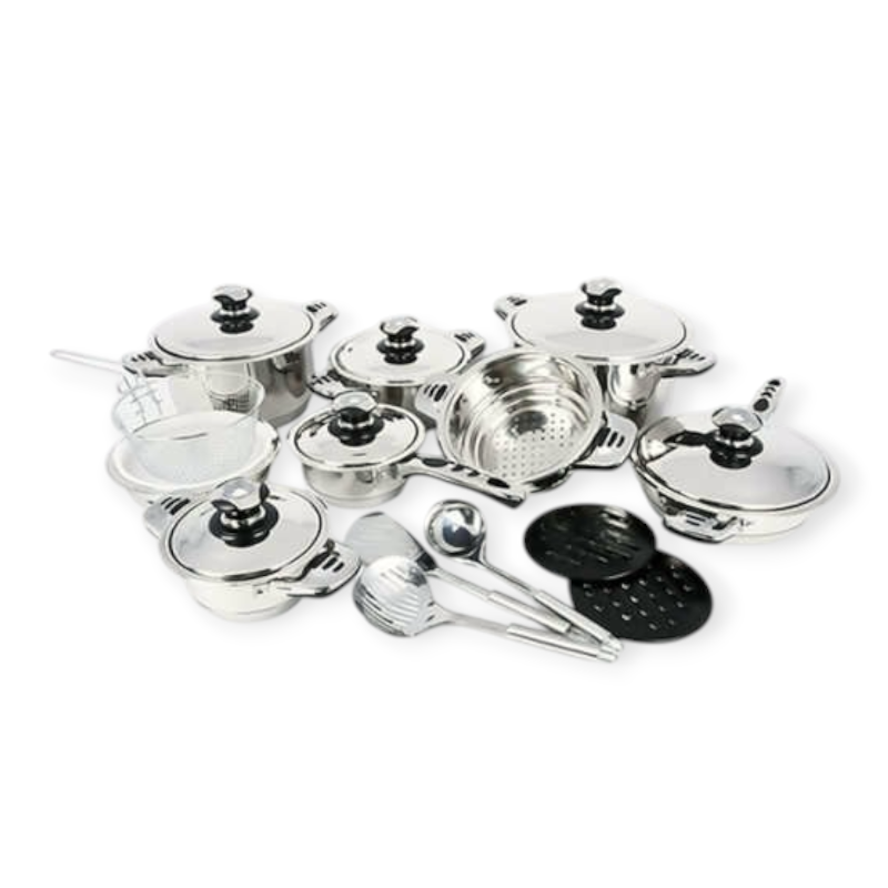 Tissoli 23 Piece Stainless Steel Crown Cookware Set.