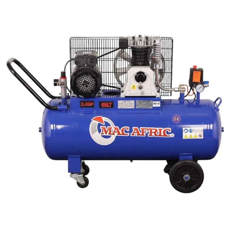 MAC AFRIC 100 Litre 1.8 KW (2.5 HP) 230 V Belt Driven Compressor