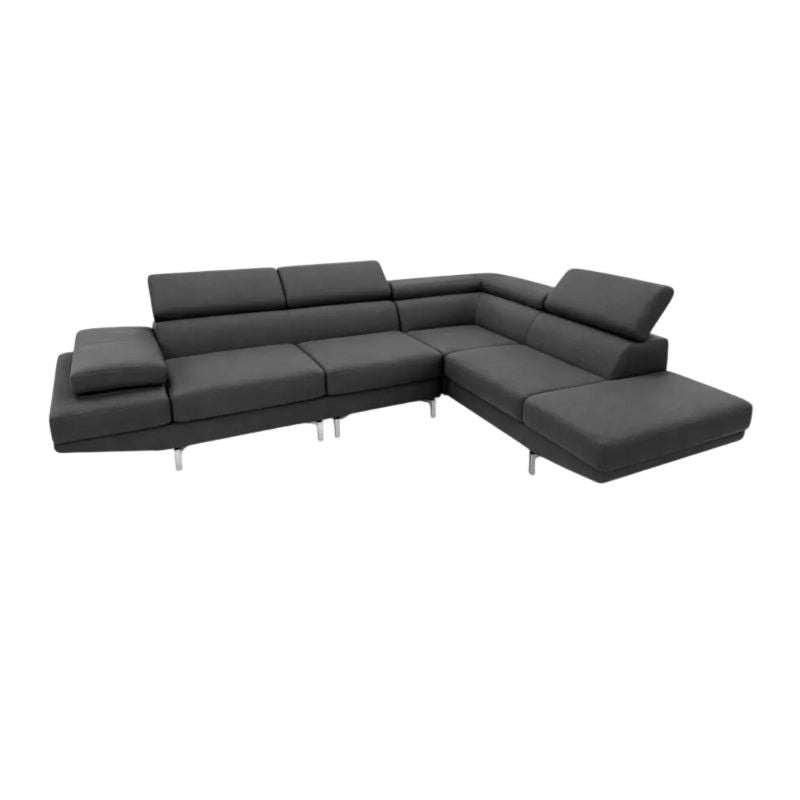 Lorenzo L Shape Lounge Suite (Dark Grey).