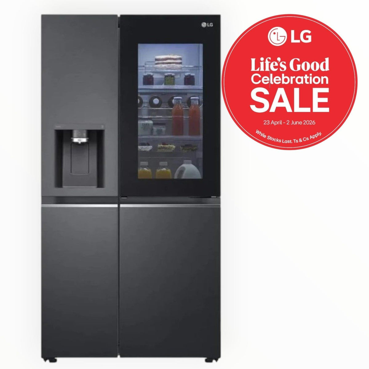 LG 674 L Matte Black Steel Side By Side GC-X257CQFS.AMCQESA.