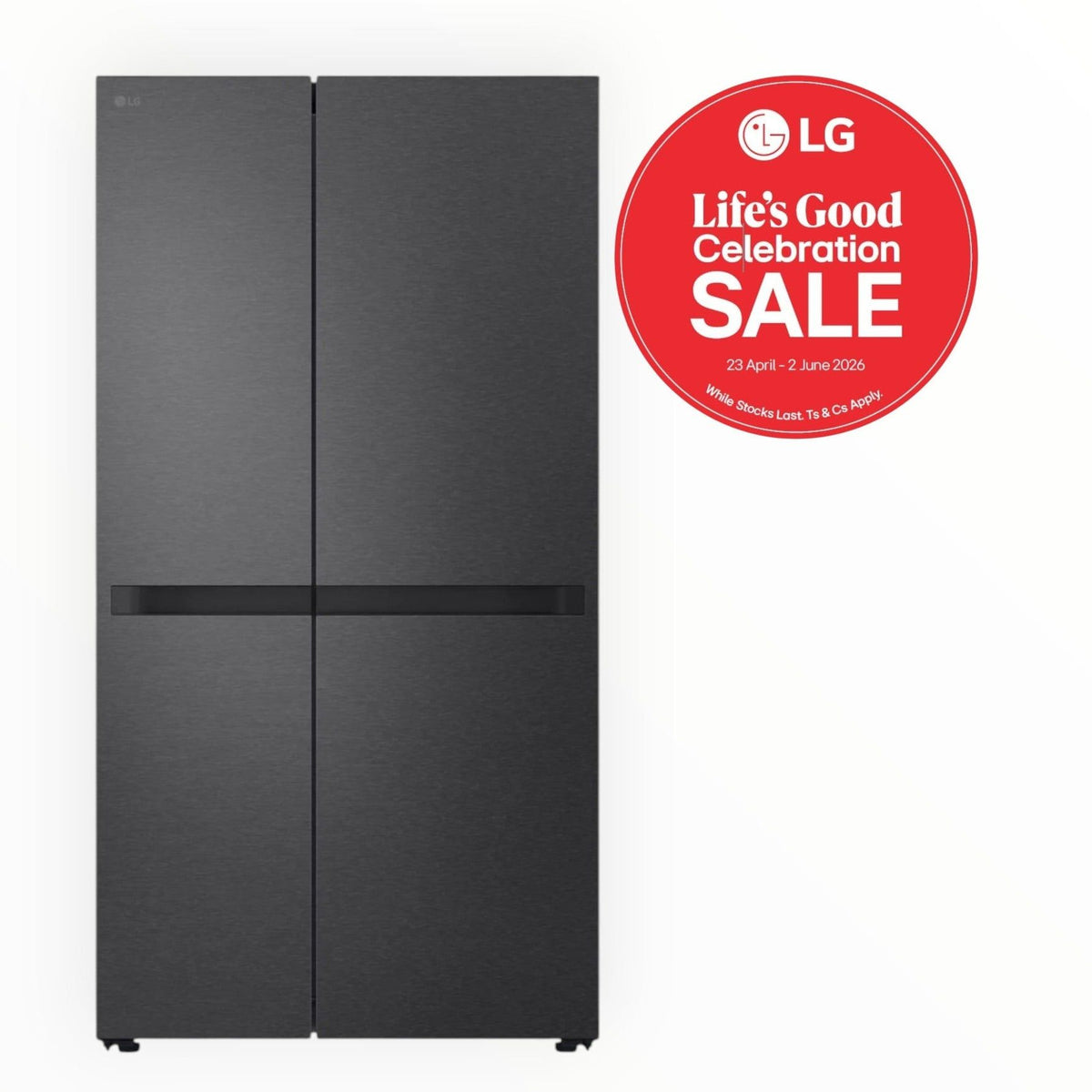 LG GC-B257KQJW.AEPQESA Black 658L Side-by-Side Fridge with Linear Cooling A+.