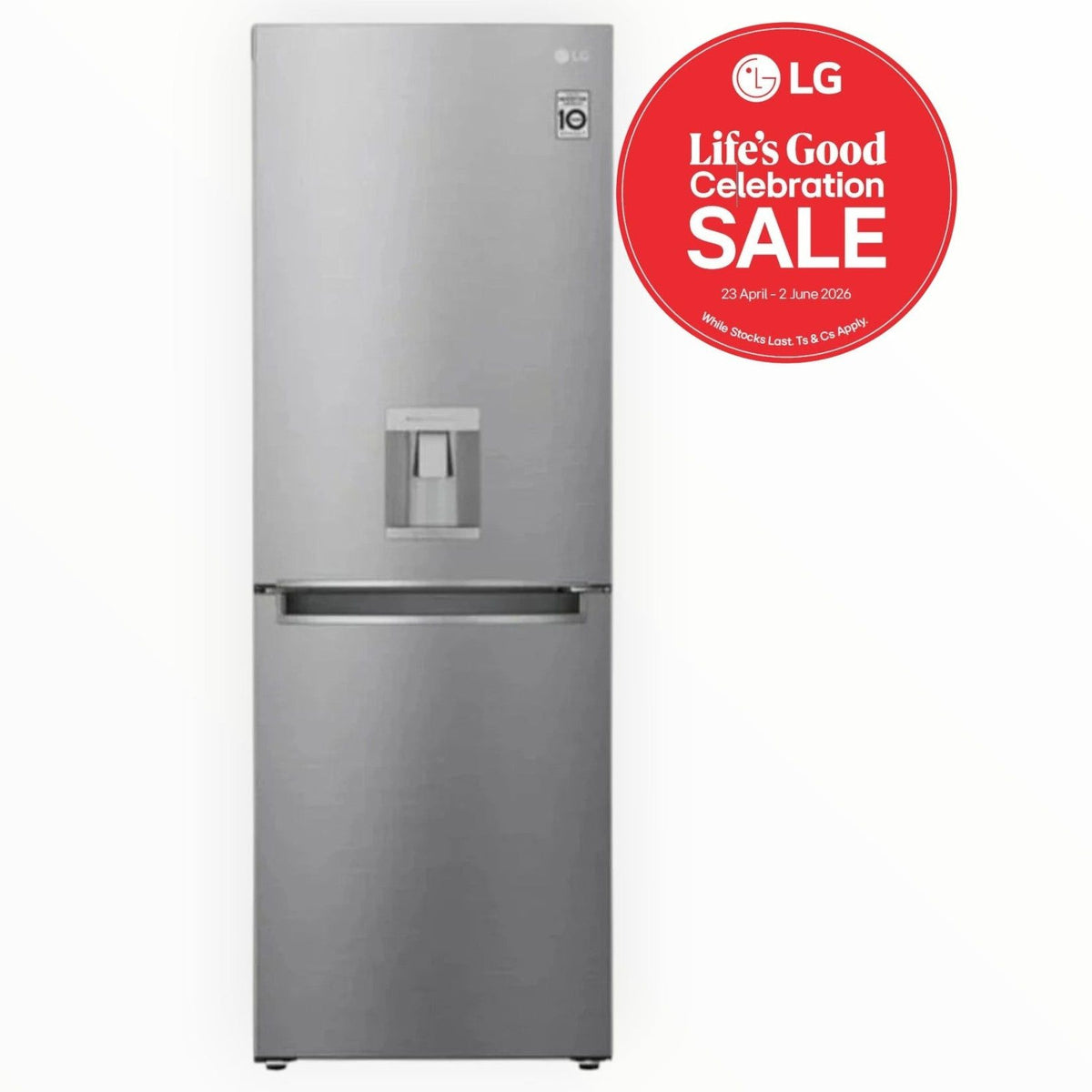 LG 301 L Platinum Silver Combi Fridge GC-F369NLJM.APZQESA.