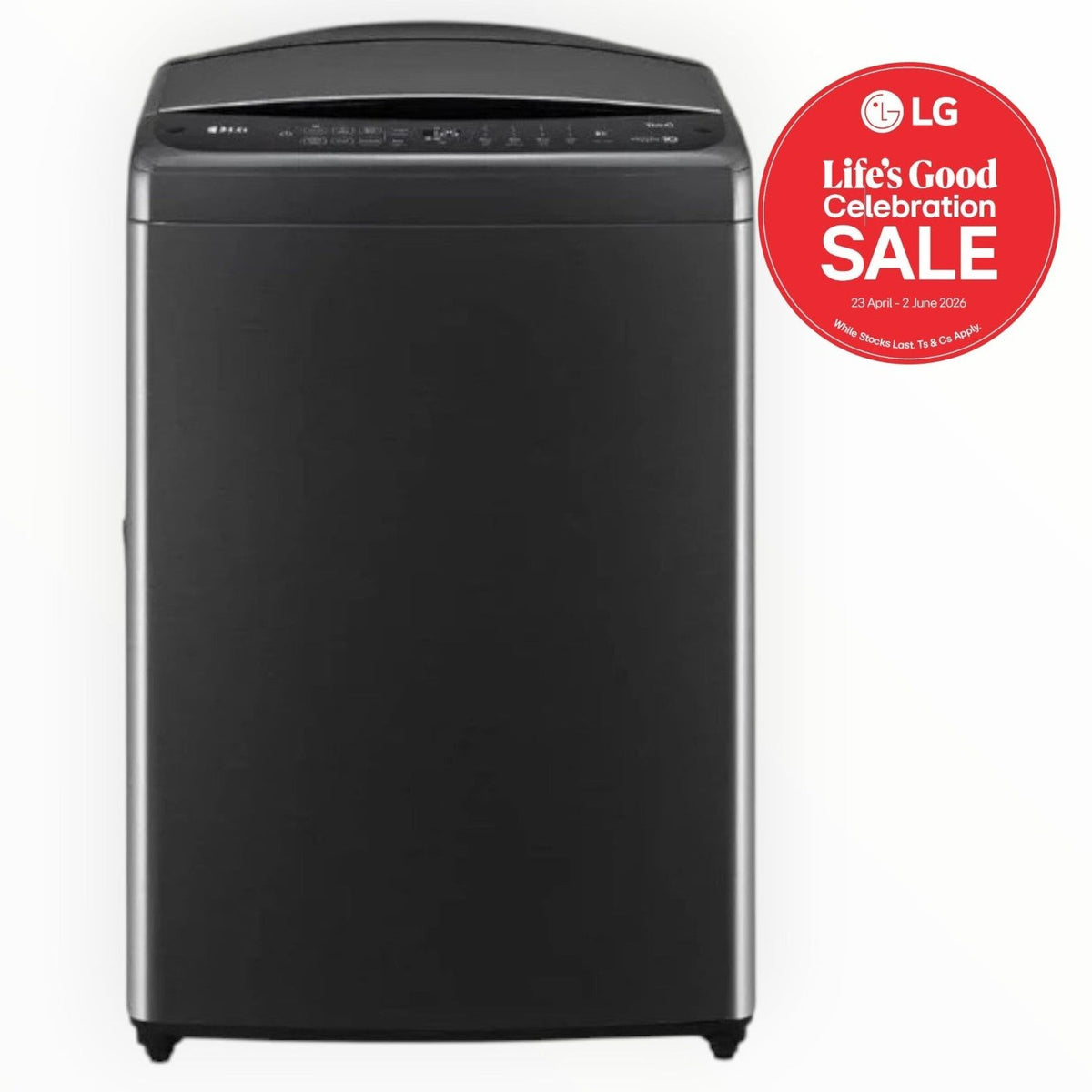 LG Black 21kg Top Load Washing Machine T21H7EHHSTP.APBQESA.