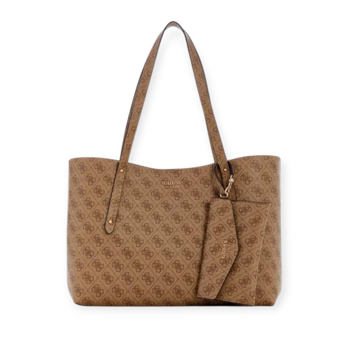 Guess Women Bag Brenton Tote Latte Brown LG964823.