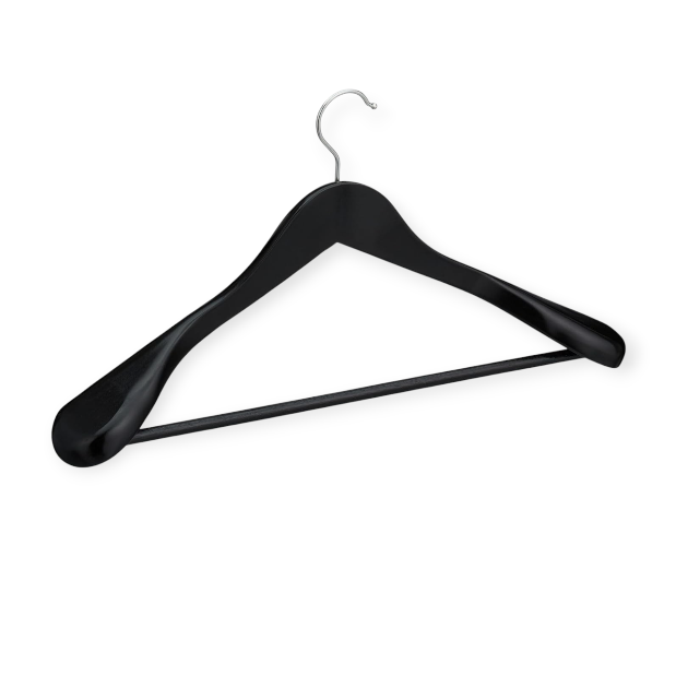 Danny Home Wooden Clothing Hanger 44.5cm 1 Piece Black WH015B.