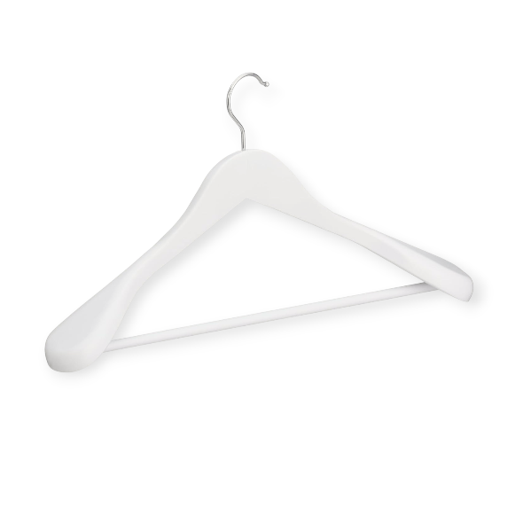 Danny Home Wooden Clothing Hanger 44.5cm 1 Piece White WH015W.