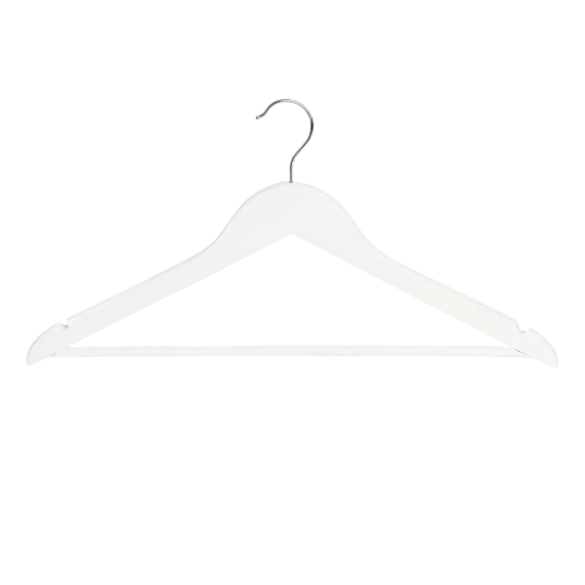 Danny Home Wood Hanger 44.5cm 3 Piece White WH010M-3PDQ.