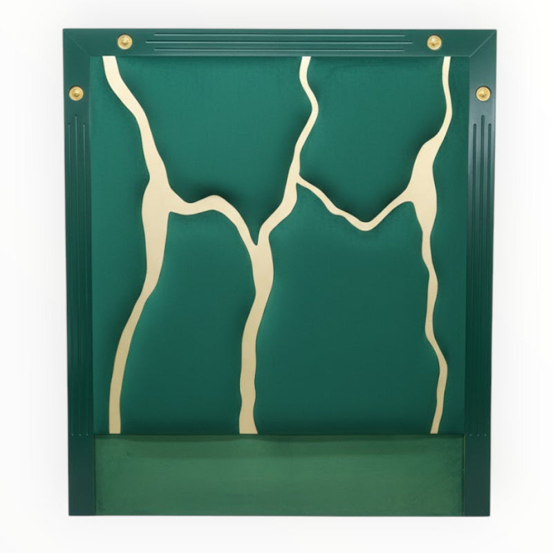 Headboard Stripe Teal Green Queen 152cm