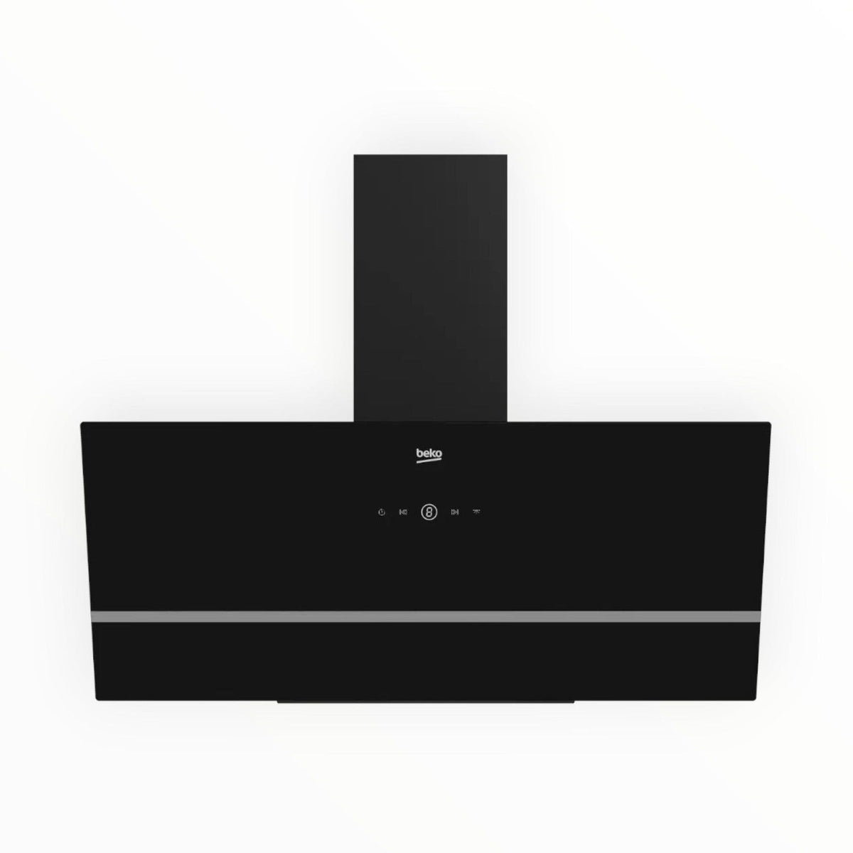 BEKO BCH900B 90CM INCLINED HOOD BLACK GLASS.
