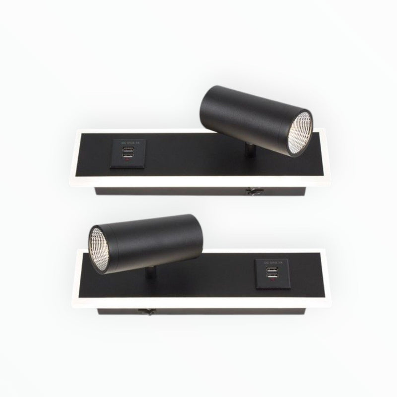 Brightstar Wall Light  Matt Black Bedside WB205