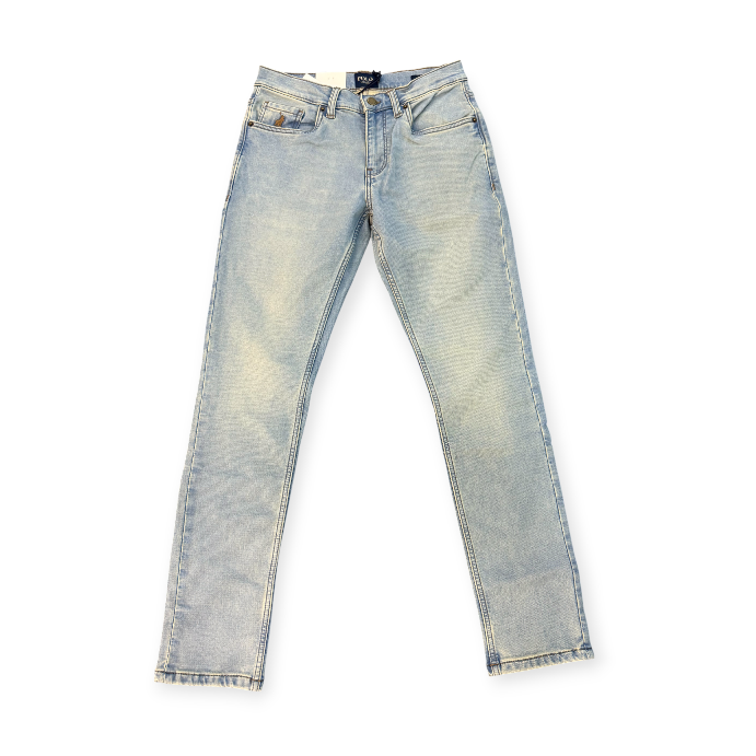 Polo Mens Knitted Slim Leg Denim Light Wash 0062633