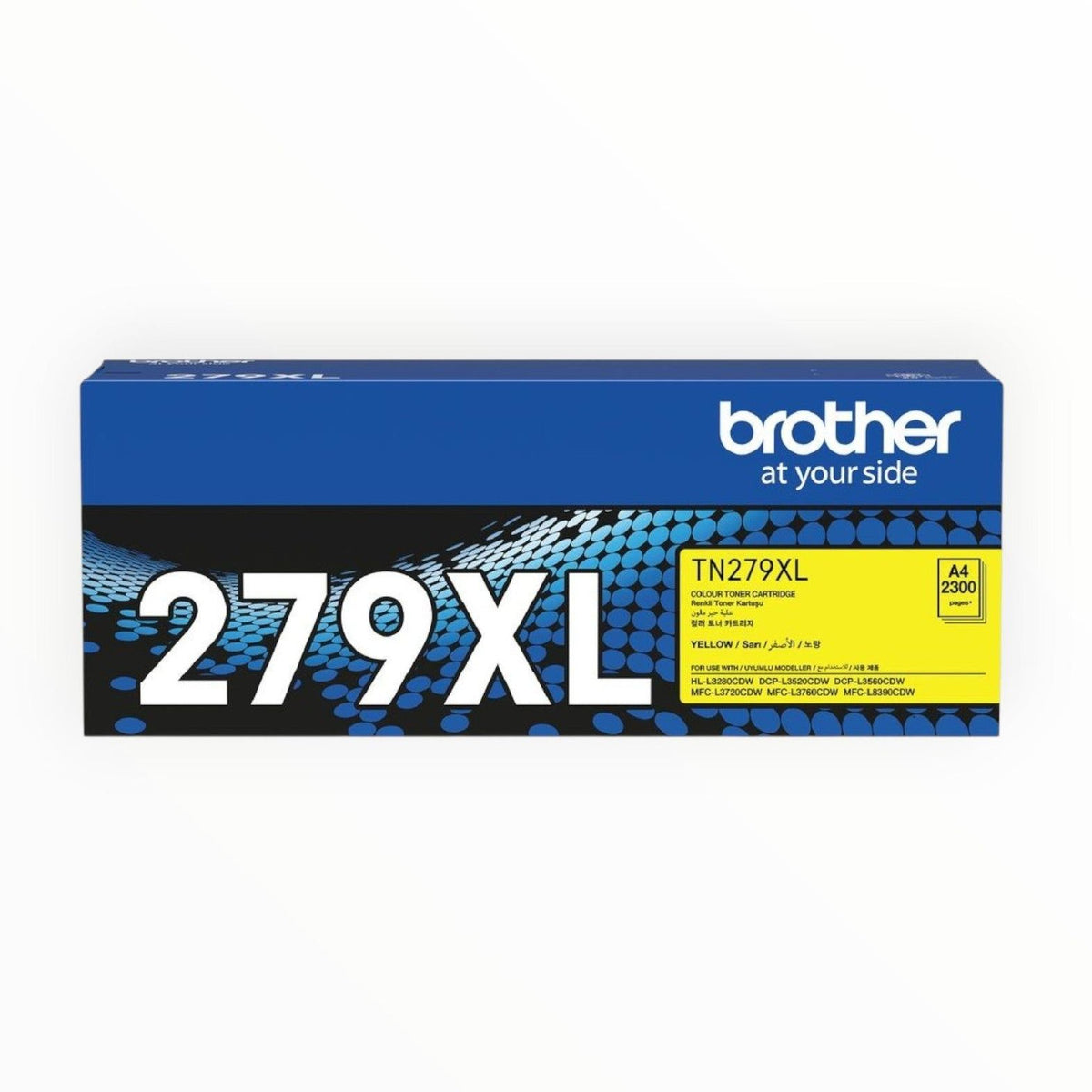 Brother TN-279XL Extra High Yield Toner Cartridge Series (B, C, M, Y).