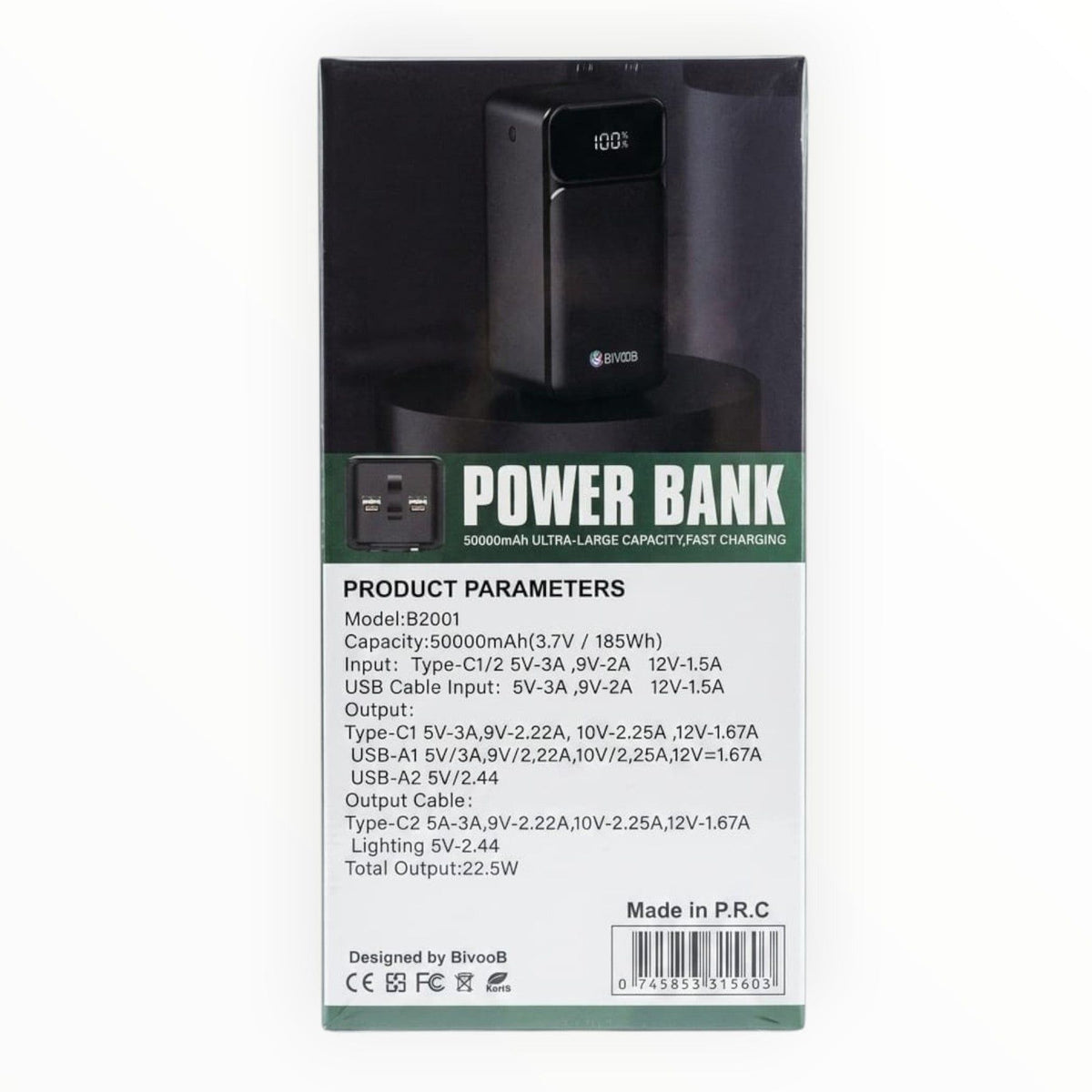 Bivoob B2001 50000mAh Power Bank