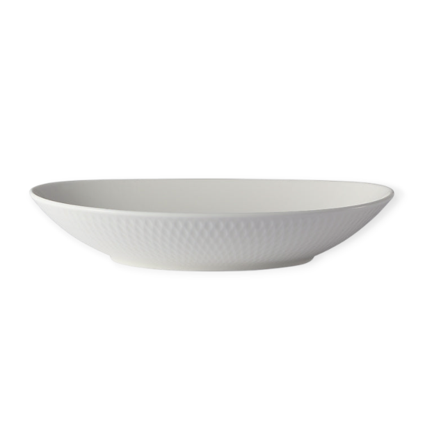 Maxwell & Williams White Basics Diamonds Oval Bowl 30x21cm DV0255