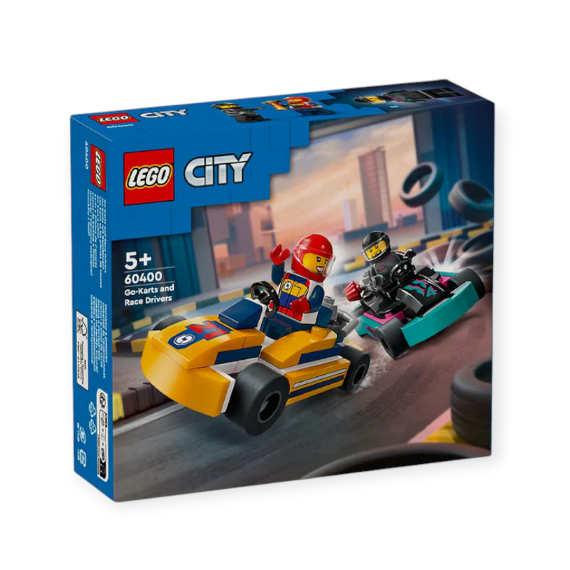 LEGO® City Go-Karts and Race Drivers Building Toy Cars 99 Pieces 60400