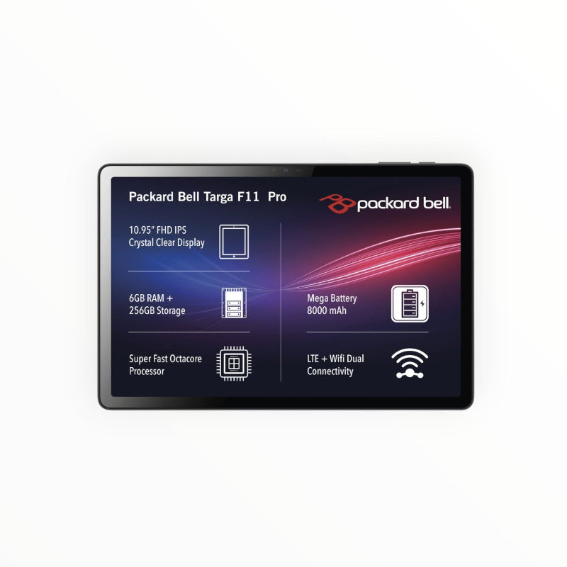 Packard Bell Targa F11 Pro 11" LTE + Wifi 6GB + 256GB Tablet Plus Folio Cover