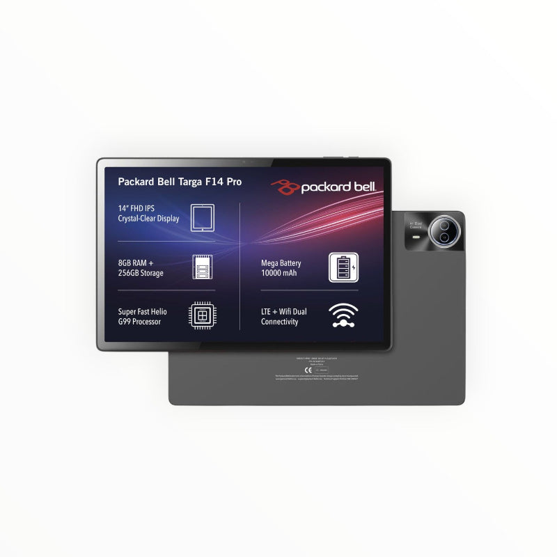 Packard Bell Targa F14 14" LTE + Wifi 8GB + 256GB Tablet Plus Folio Cover