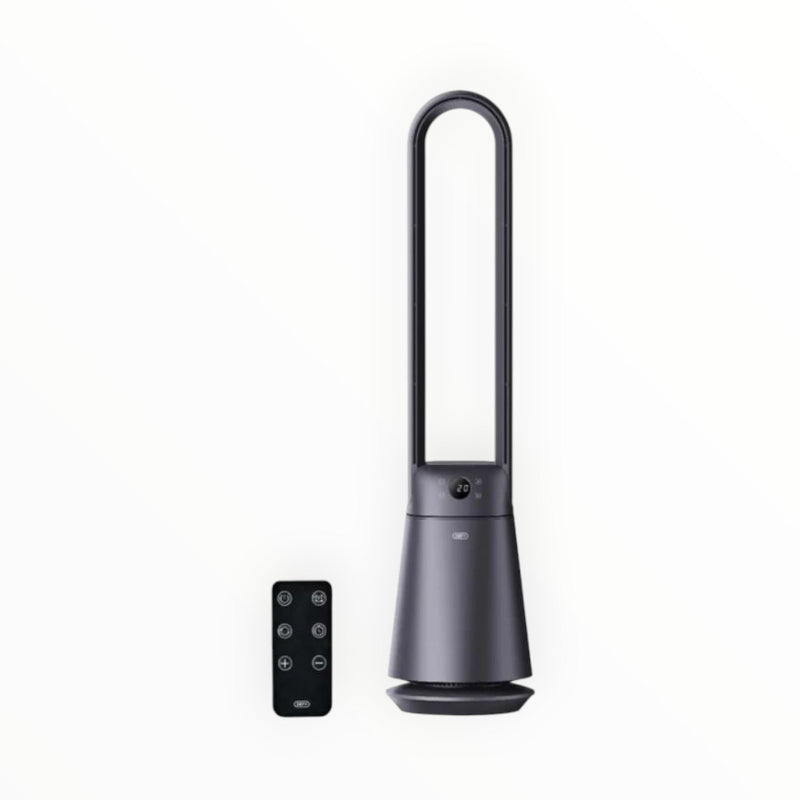 Defy Metallic Grey Bladeless Fan with Remote Control – DBF300