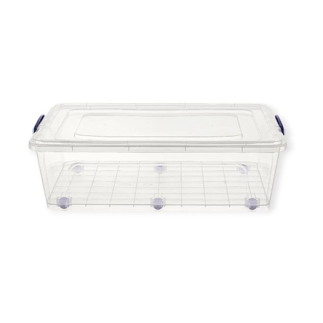 Titiz Storage 30lt Clear Plastic Container with Wheels ARN-1002