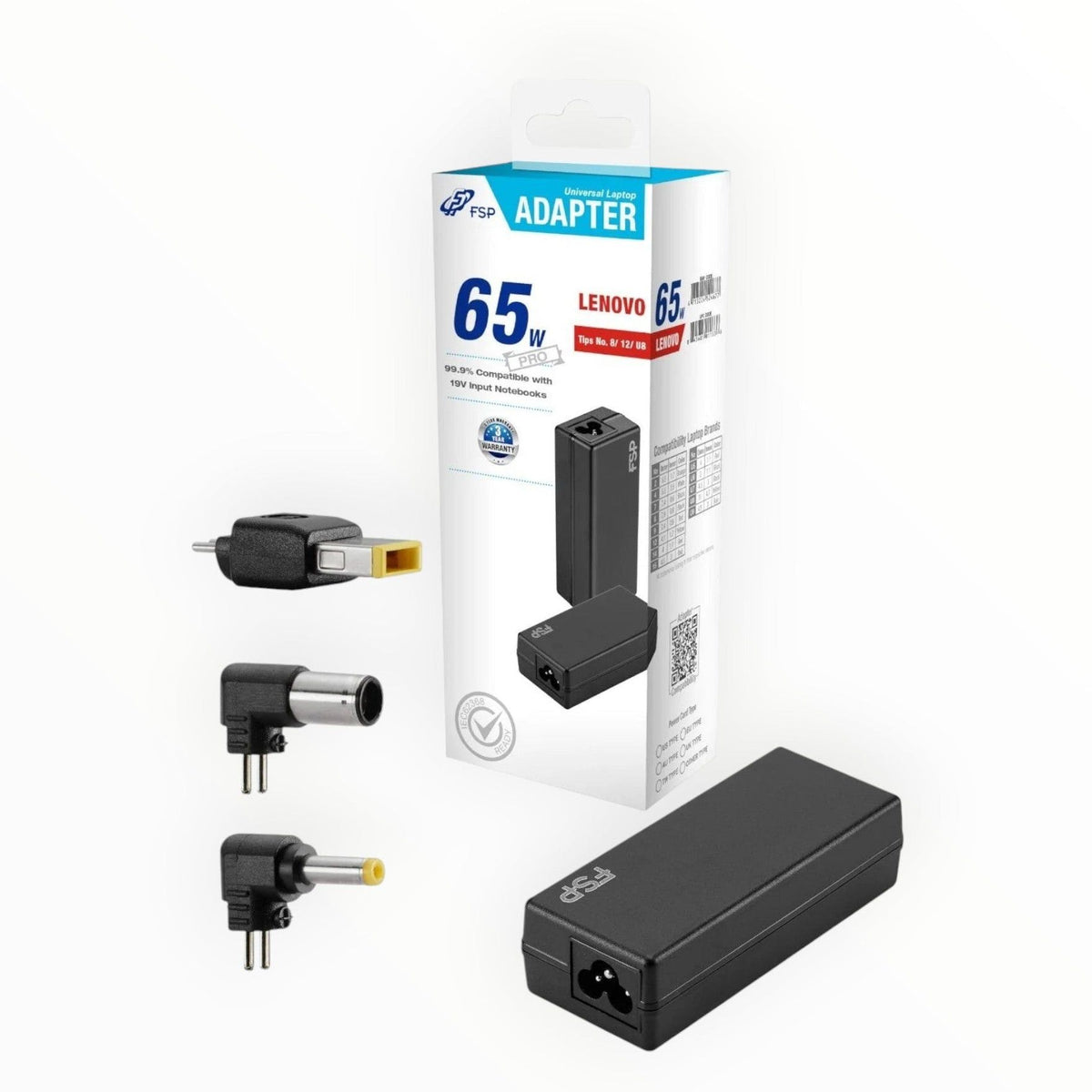 FSP Lenovo PNA0652525 PRO 65W Universal Laptop Adapter.