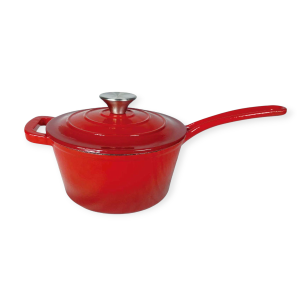 CH Cast Iron Saucepan 19cm Red CH1341.