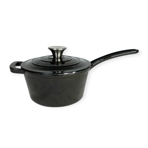 CH Cast Iron Saucepan 19cm Black CH1343.
