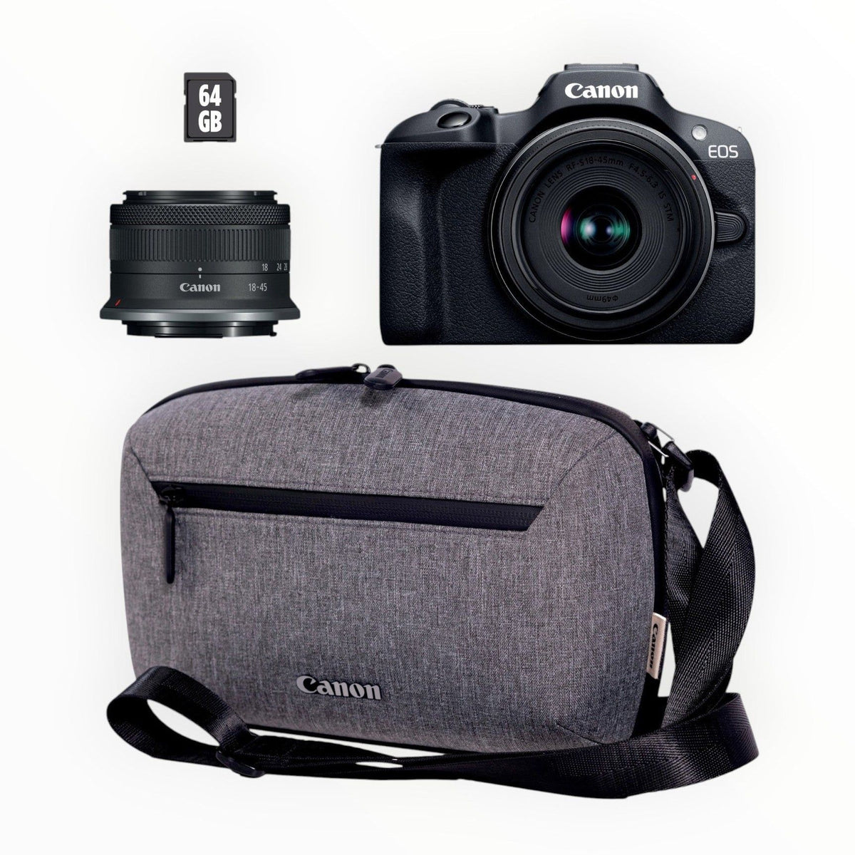 Canon EOS R100+RFS18-45mm Travel kit.