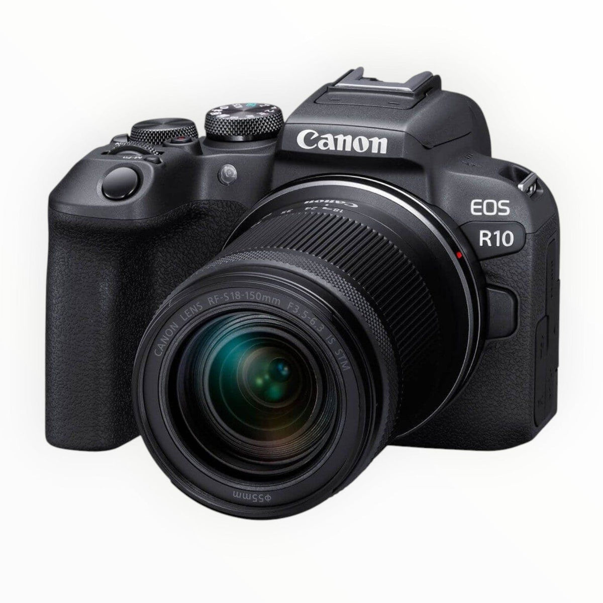 Canon EOS R10 Mirrorless Camera with RF-S 18-150mm IS STM Lens.