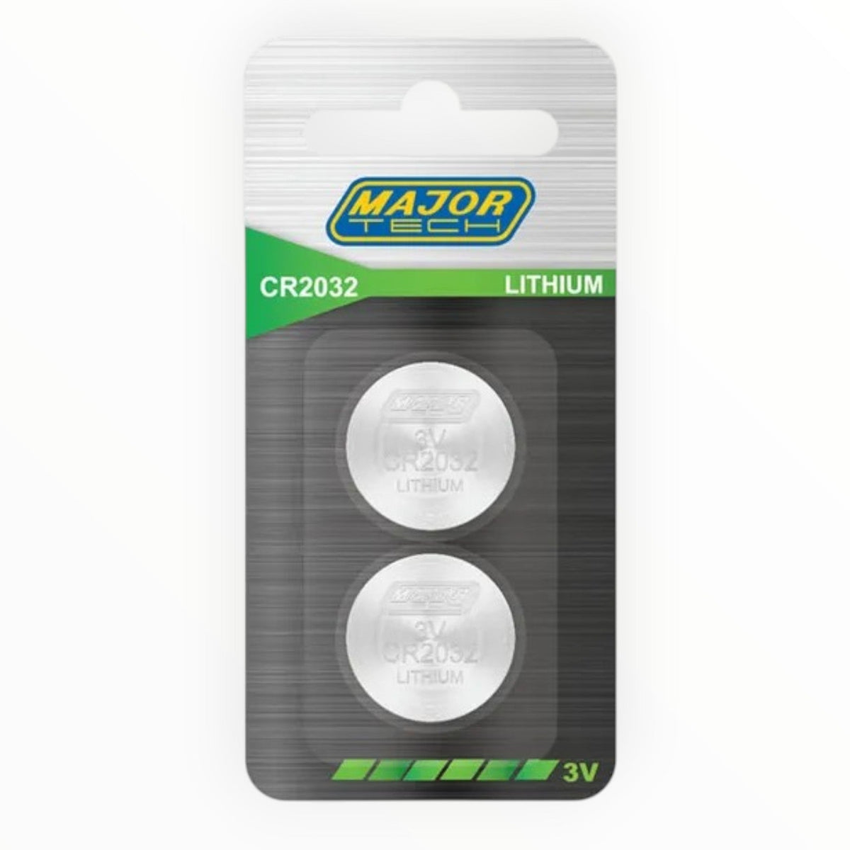 Major Tech Lithium Cell CR2032-BP2 2Pc 3V.