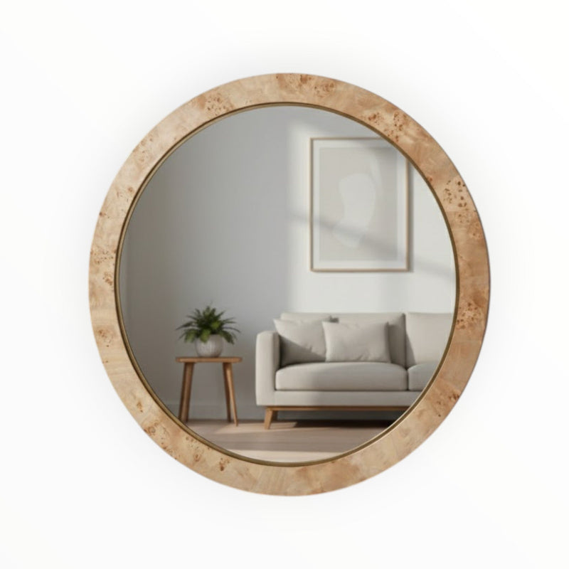 Round Mirror Wood Frame MIR325 1125x80x1125mm
