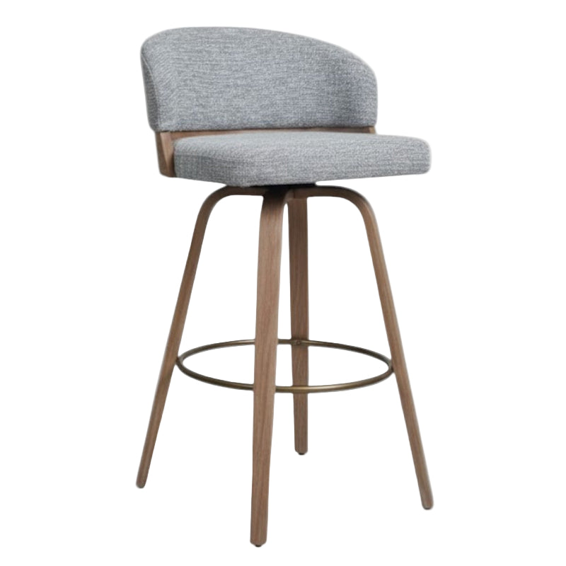 Bar Stool White+Grey Fabric JY3250-M