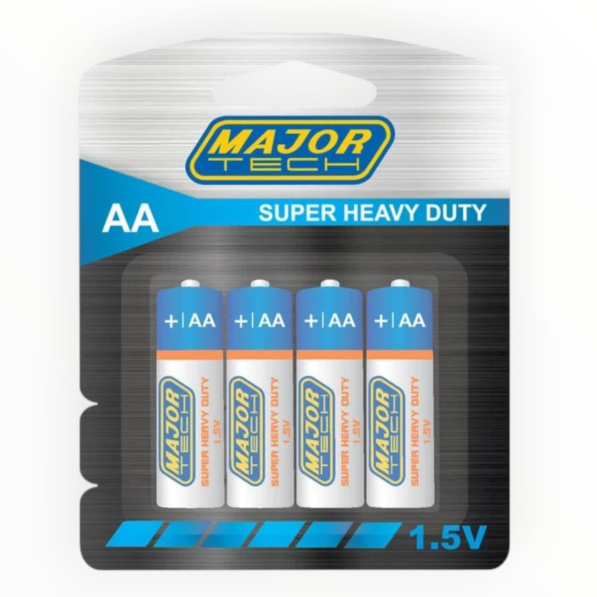 Major Tech AA Super Heavy Duty Batteries 4Pc R6P BP4G.