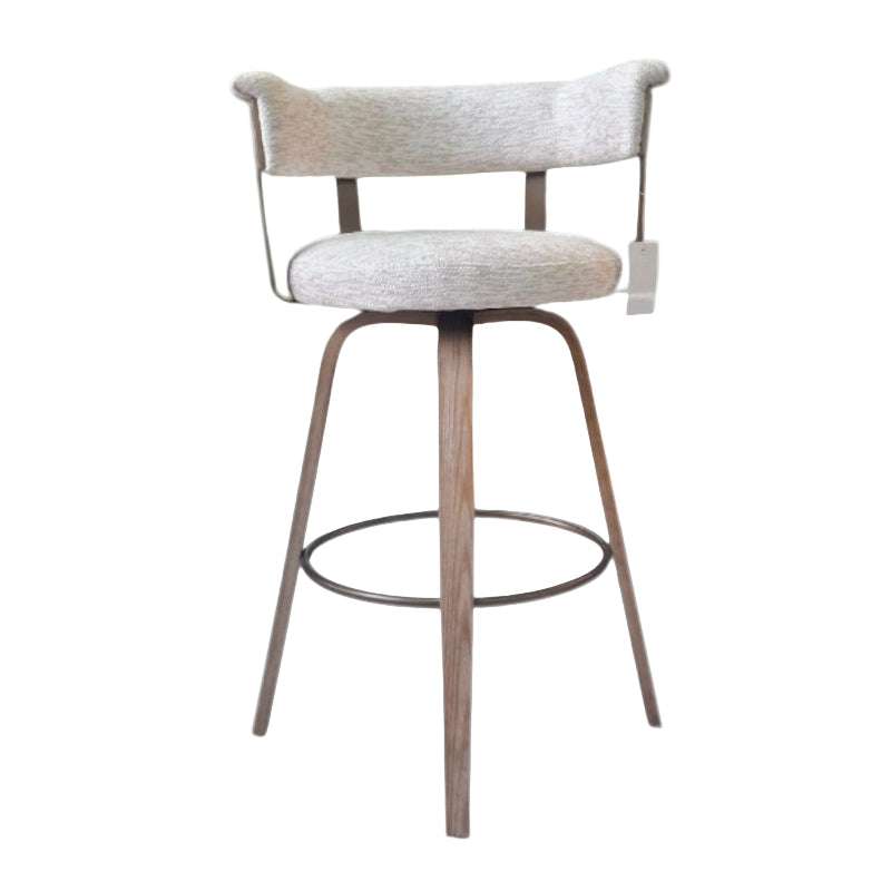 Bar Stool White+Beige Fabric JY3253X-M