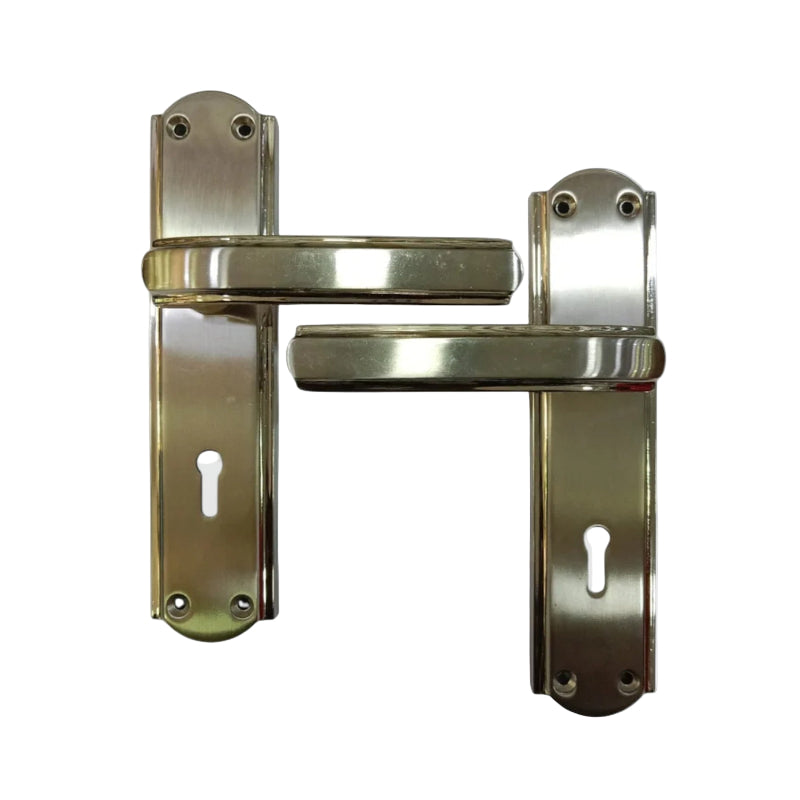 Fancy Mortice Lockset 10 in Black and Silver