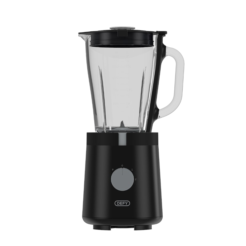 Defy Black Glass 1.5 L Table Blender Black/Silver TB6261G.