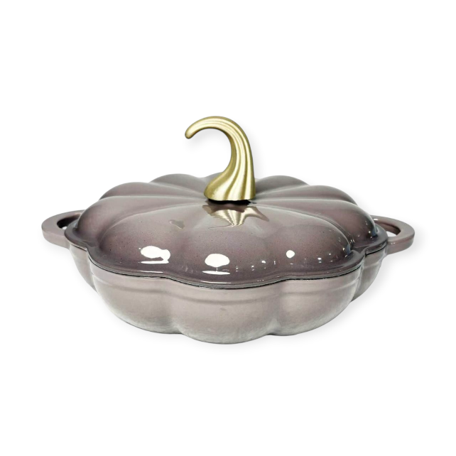 CH Cast Iron 26cm Pumpkin Saucepan Grey CH1449.