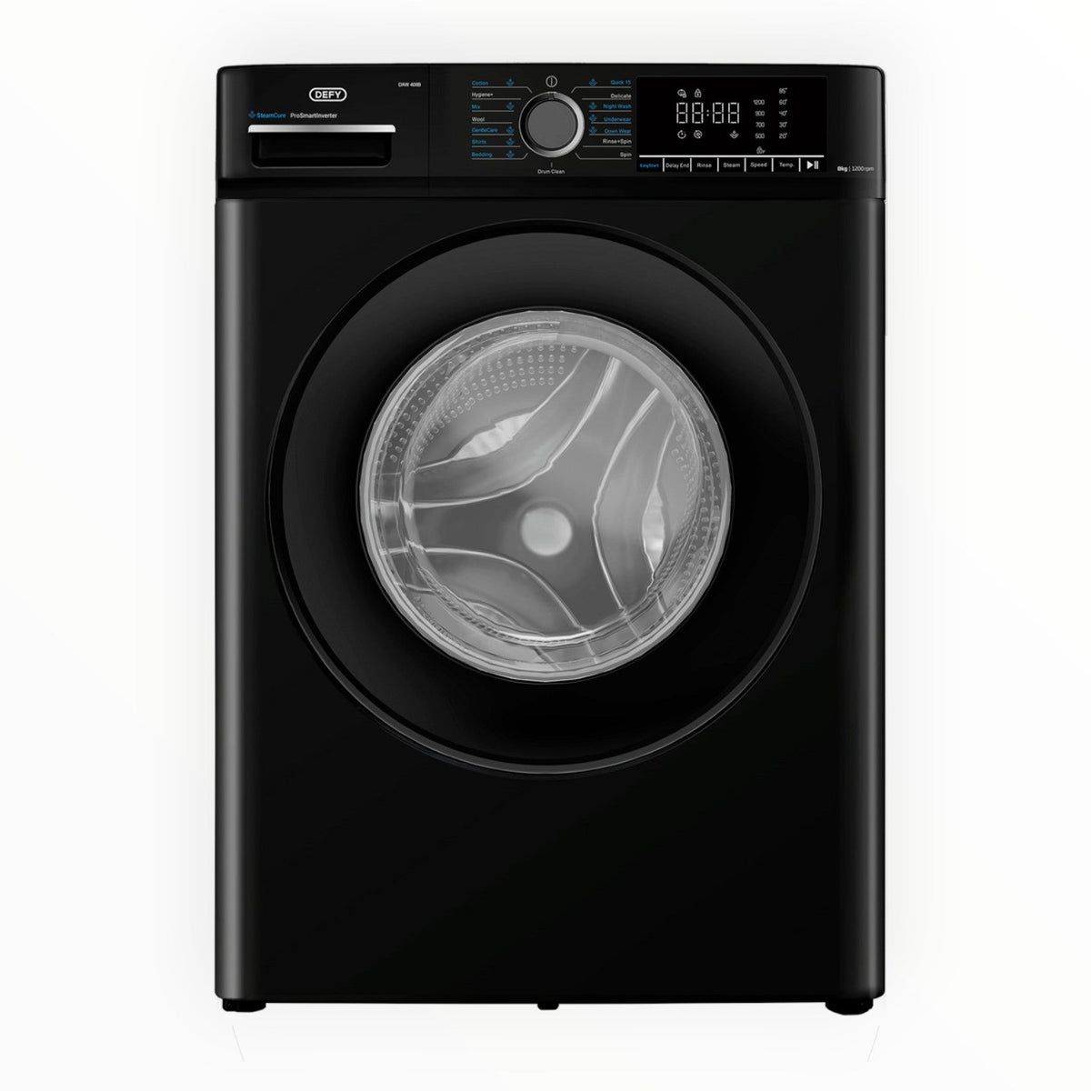 Defy 8kg Front Loader Washing Machine Midnight Black DAW408B.