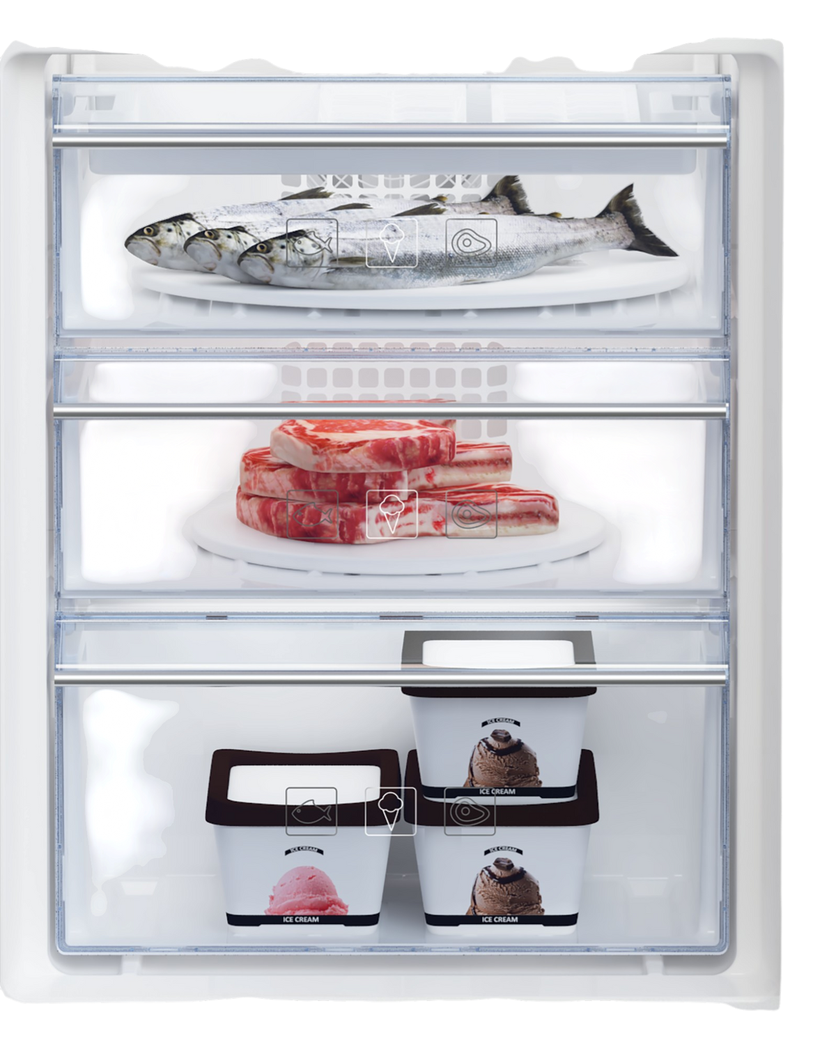 Beko 275L BCNA275E4FN Integrated Fridge Freezer.