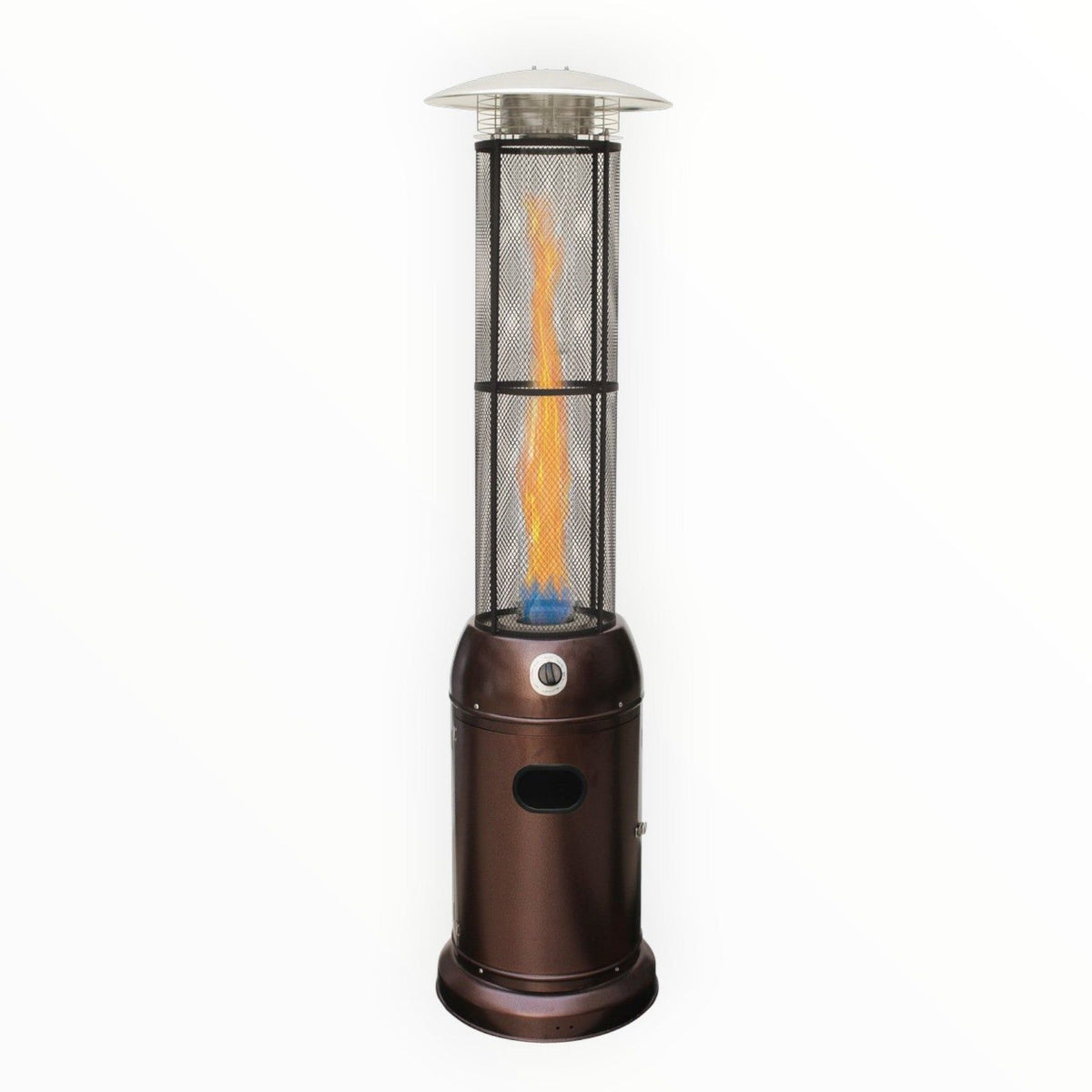Alva Gas Patio Heater-Glass flame tube-2.1M Tall-Hammertone GHP26.