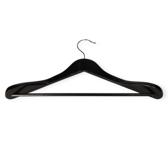 Danny Home Wooden Clothing Hanger 44.5cm 1 Piece Black WH015B.