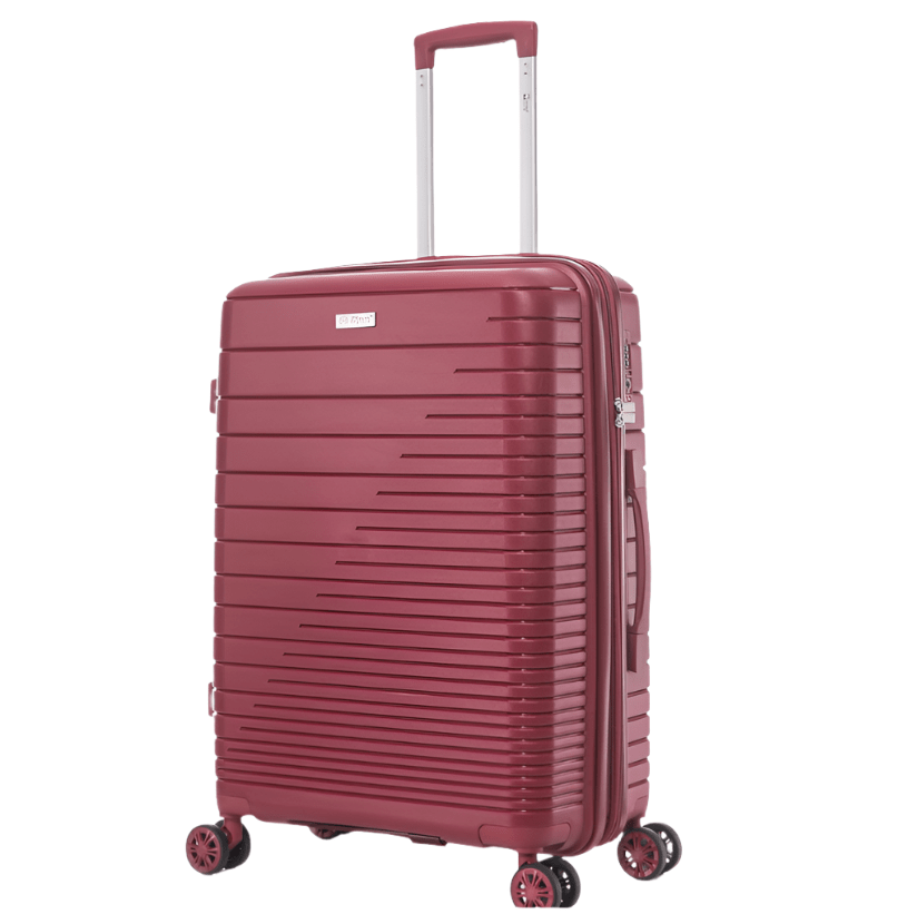 Travelmate Suit Case Travel Mate 65cm Hard Shell Zipper 8 Wheel Xbag Trolley Case TSA L-343 B - Red (7759128461401)