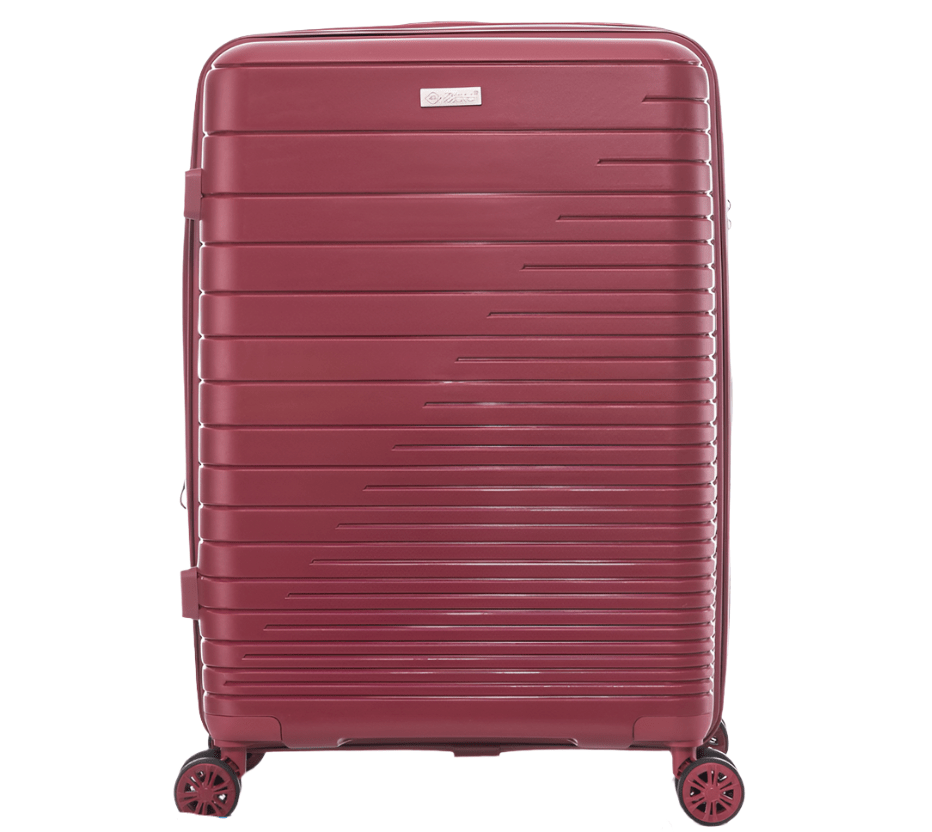 Travelmate Suit Case Travel Mate 65cm Hard Shell Zipper 8 Wheel Xbag Trolley Case TSA L-343 B - Red (7759128461401)