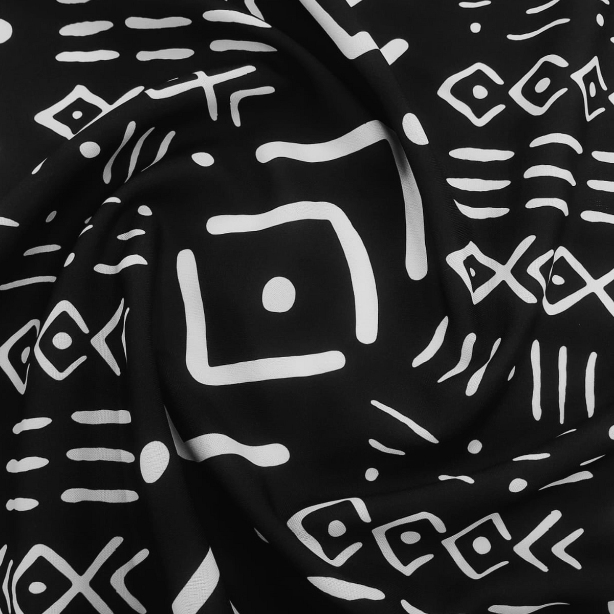 Fabric Printed Mini Matt Tribal Mono 140 cm.