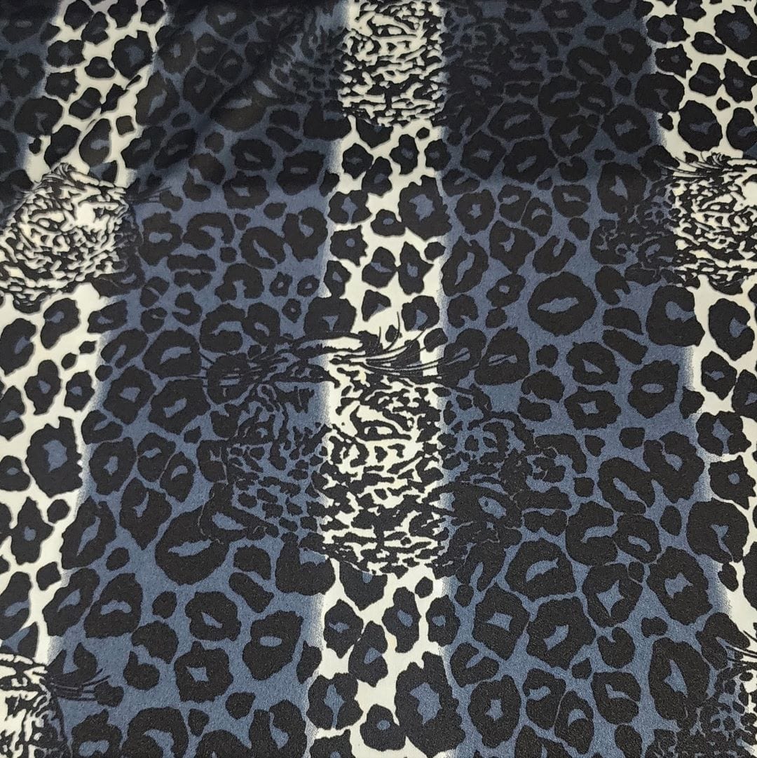 TRILOBAL Dress Fabrics Printed Leopard Trilobal Fabric Black 150cm (7336916287577)