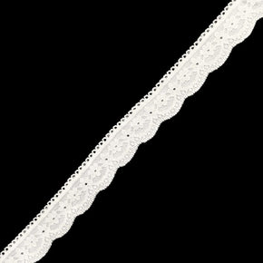 TRIMMINGS Habby 2.5cm White Lace Trim