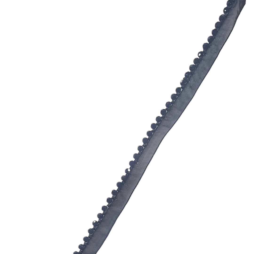 TRIMMINGS HABBY Black Pearl Trimming 5019-1 (7680148078681)