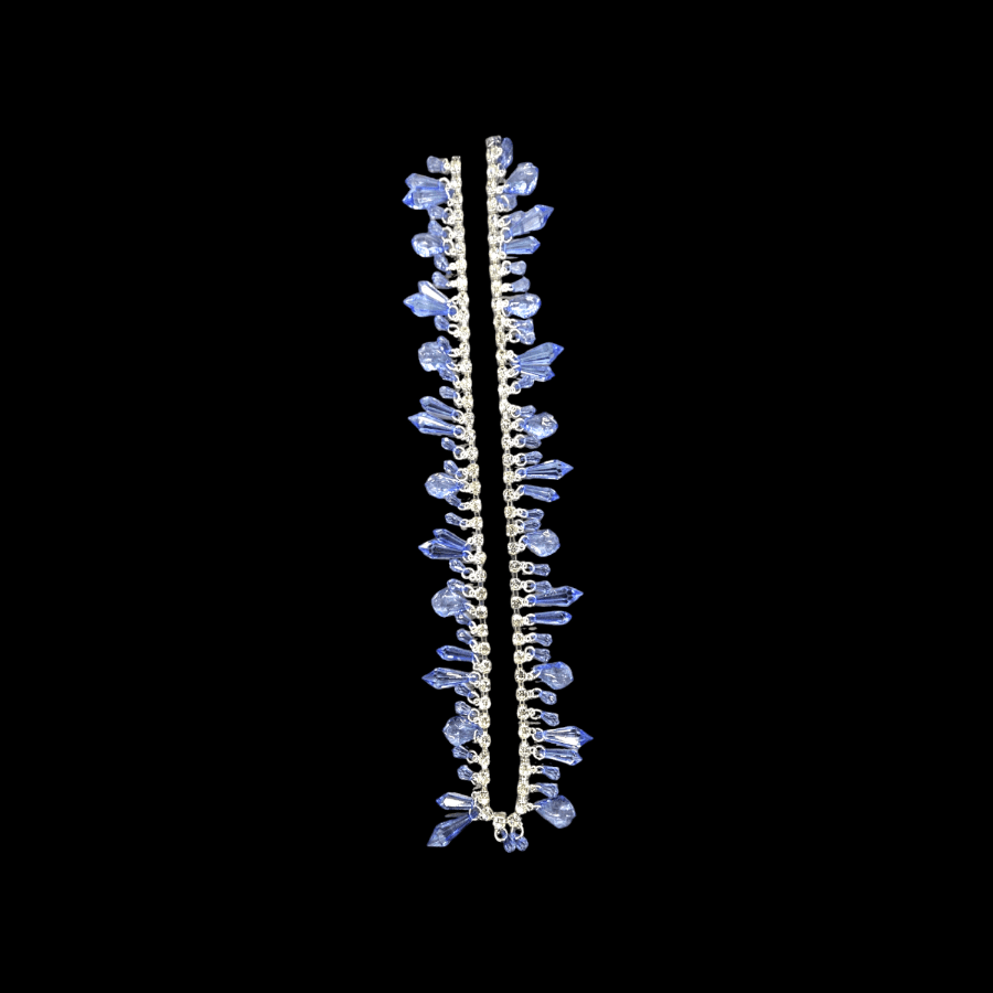TRIMMINGS Habby Blue Acrylic Crystal D Trim-1 (7894210904153)